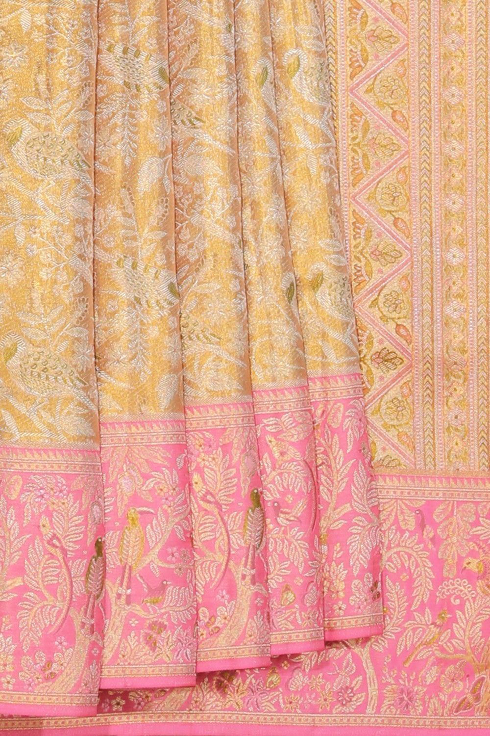 Collection of Kanchipattu Gold Brocade Saree in a gallery layout