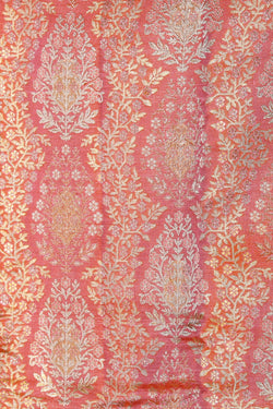 Image of Kanchipattu Peach Brocade Saree