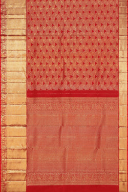 Collection of Kanchipattu Brocade Ruby Red Saree in a gallery layout