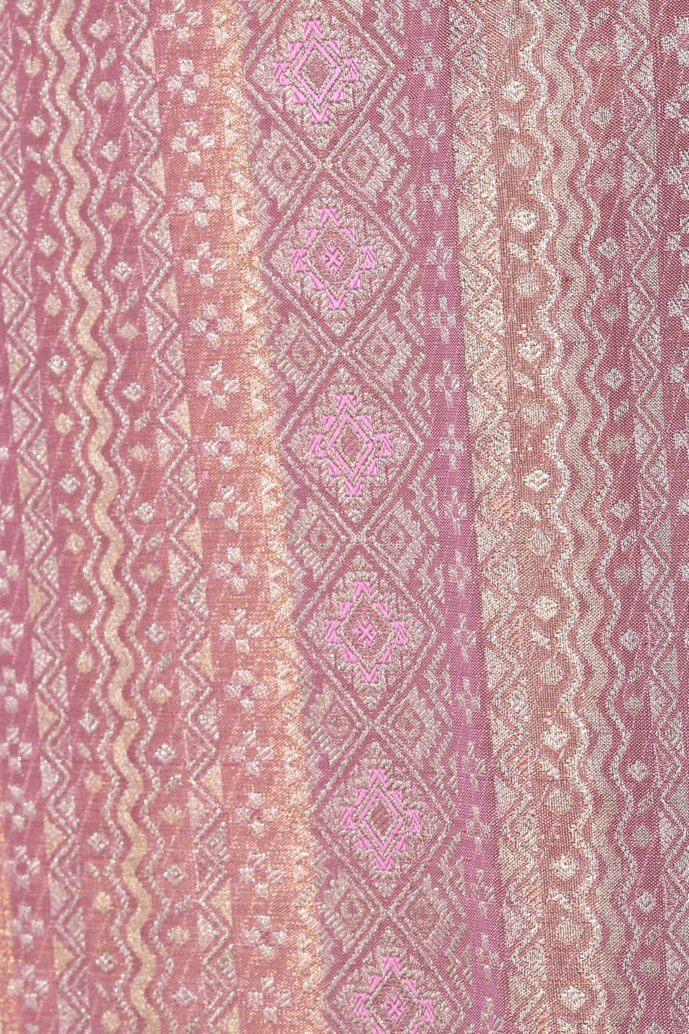 Collection of Kanchipattu Tissue Brocade Pink Saree in a gallery layout