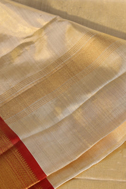 Collection of Kanchipattu Tissue Gold Dhoti With Kanduva (8 X 4) in a gallery layout