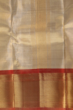 Collection of Kanchipattu Tissue Gold Dhoti With Kanduva (8 X 4) in a gallery layout