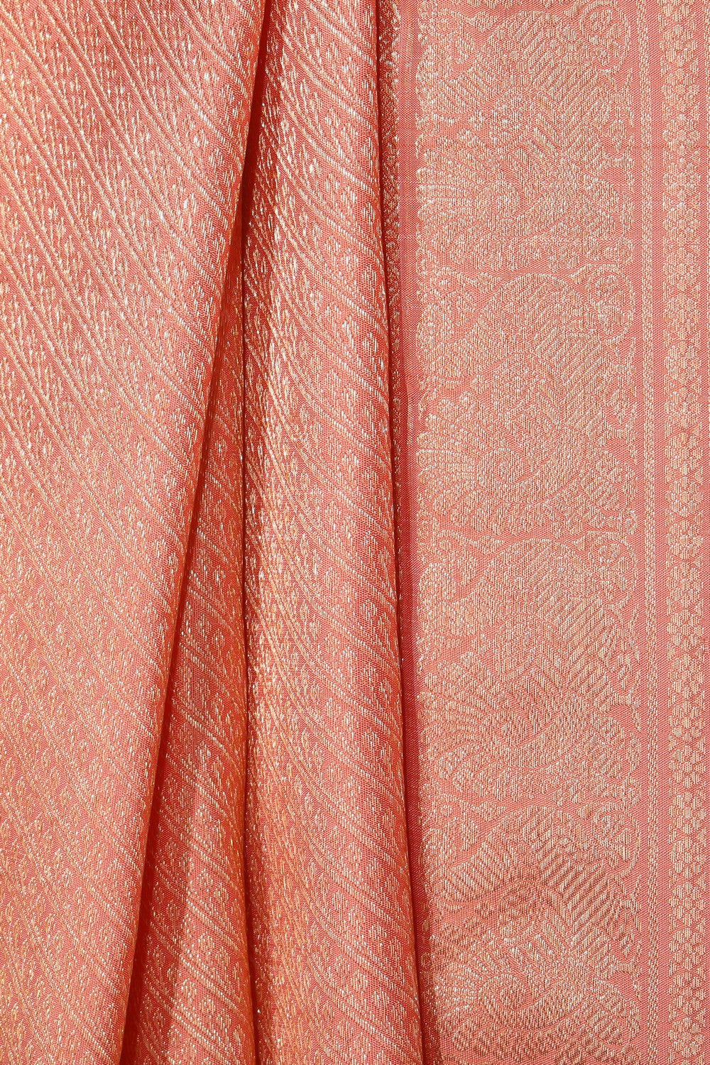 Kanchipattu Brocade Peach Saree