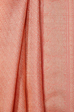 Image of Kanchipattu Brocade Peach Saree