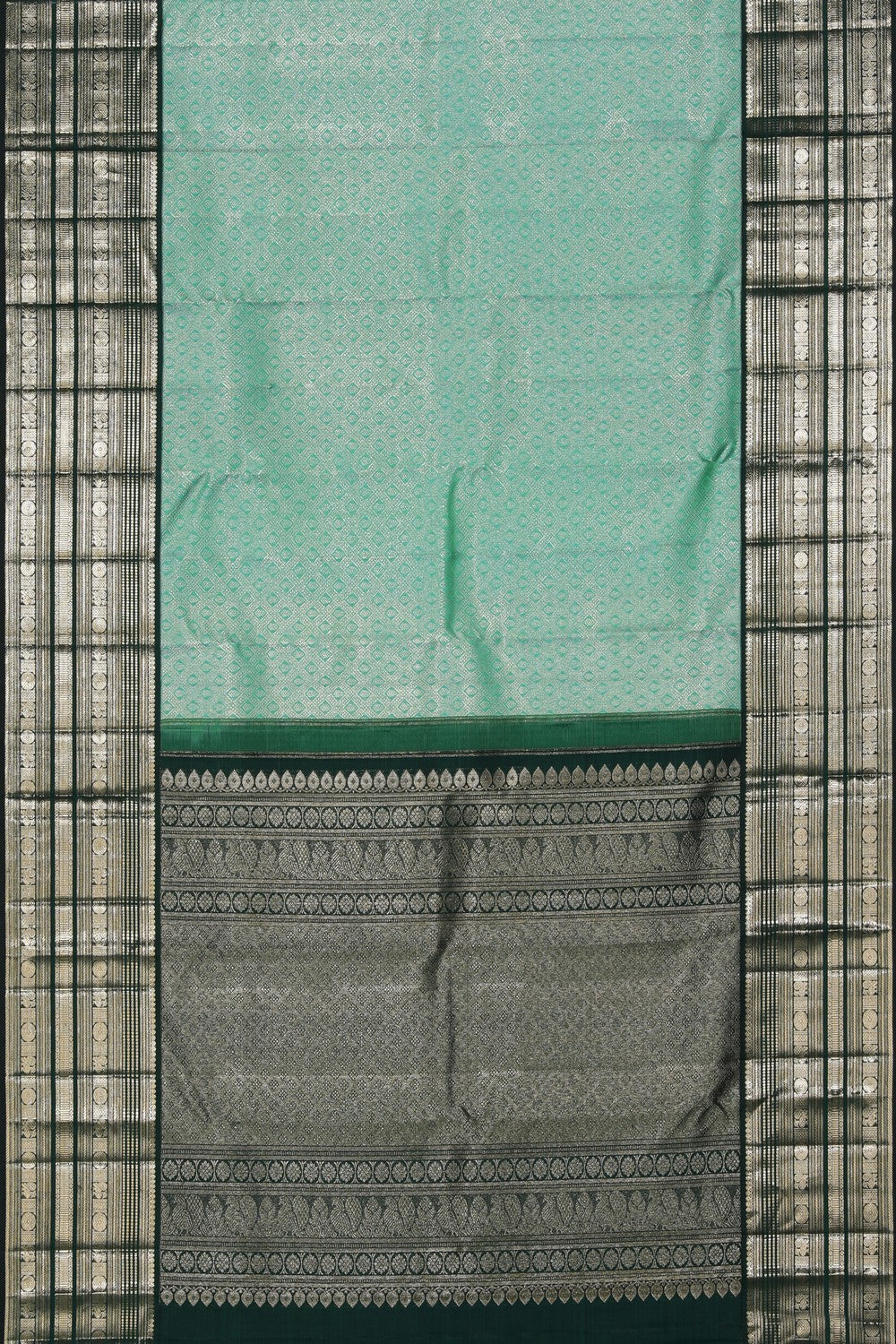 Kanchipattu Brocade Sea Green Saree