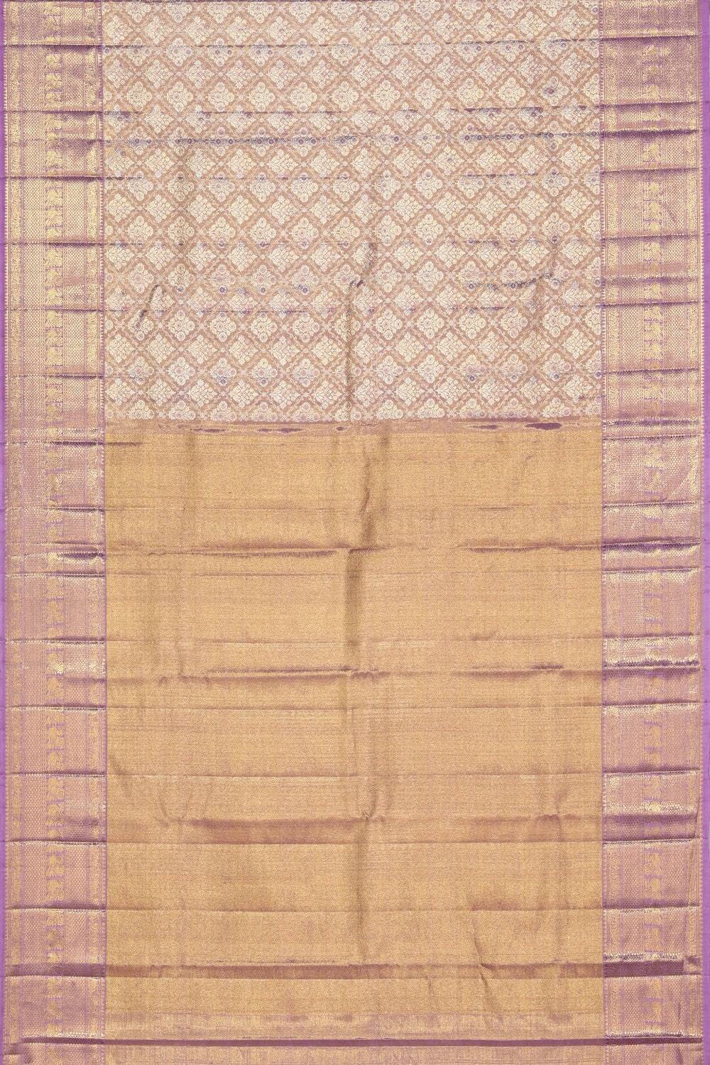 Kanchipattu Tissue Brocade Lavender Saree