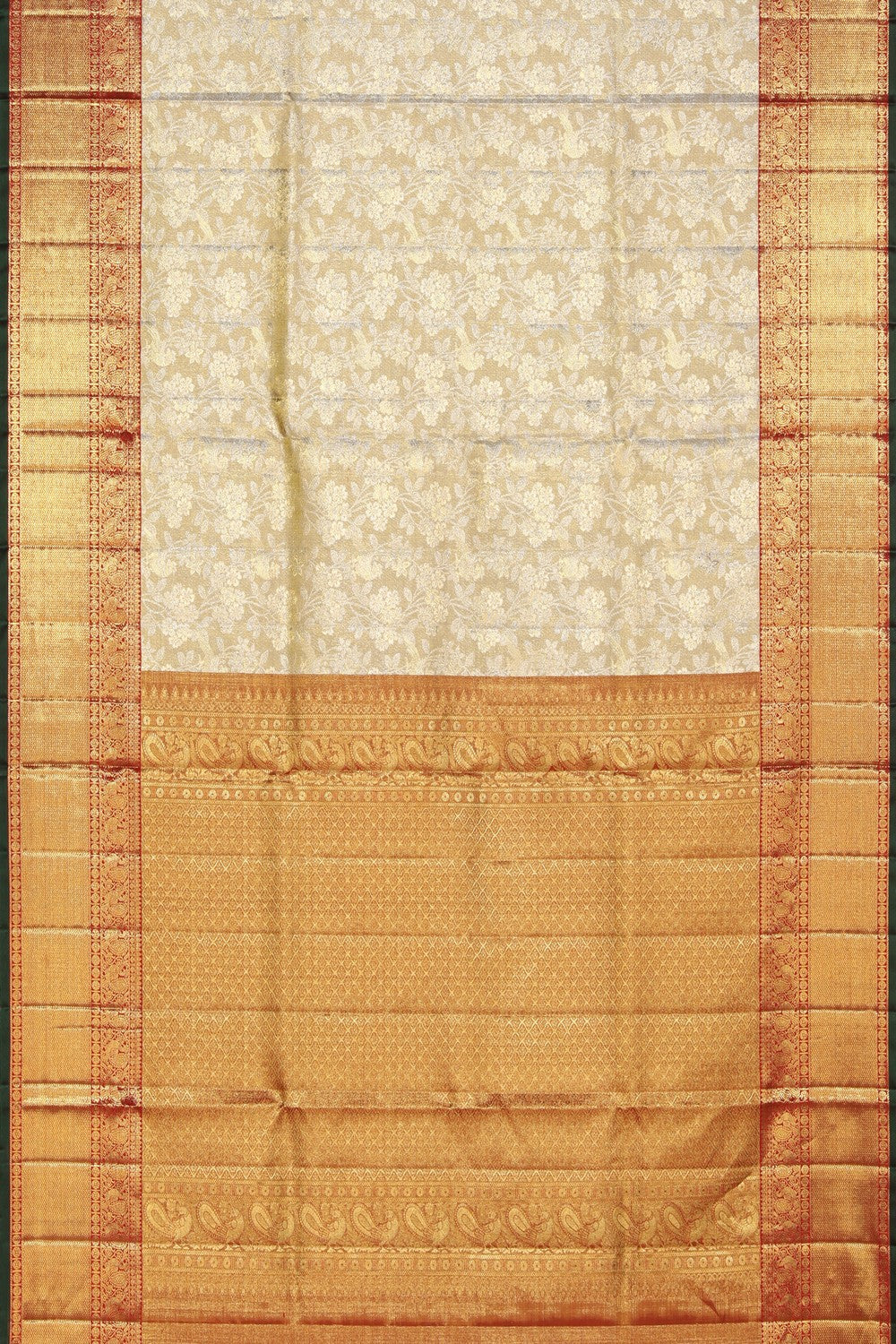 Kanchipattu Tissue Brocade Gold Saree