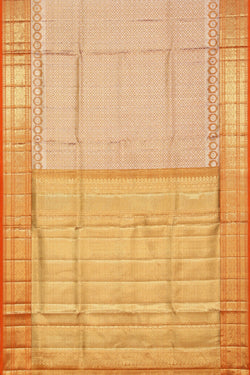 Image of Kanchipattu Tissue Brocade Orange Saree