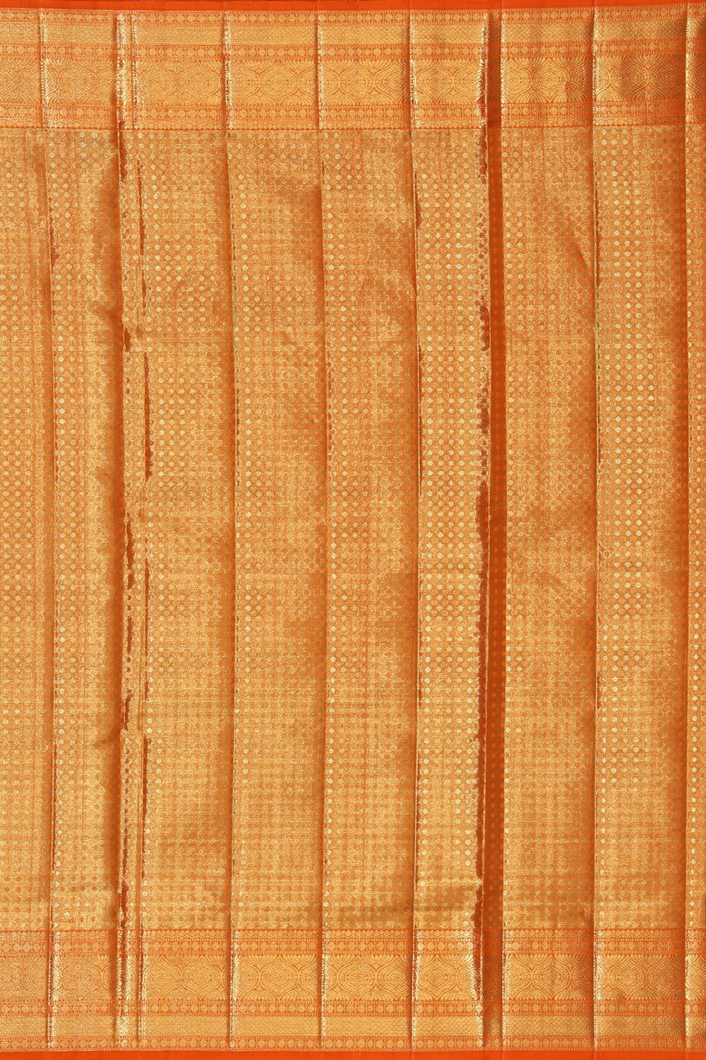 Kanchipattu Tissue Brocade Orange Saree