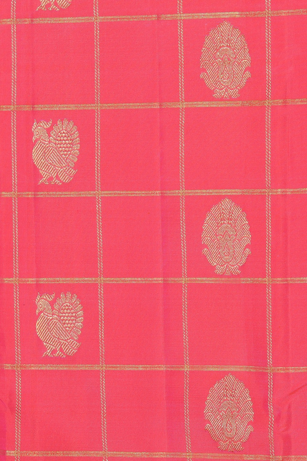 Kanchipattu Dark Peach Pink Saree