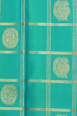 Image of Kanchipattu Sea Green Saree