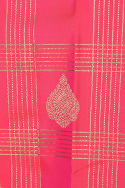 Image of Kanchipattu Dark Peach Pink Saree