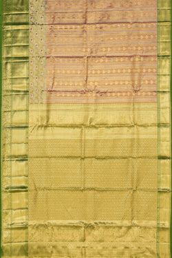 Collection of Kanchipattu Peach Brocade Saree in a gallery layout