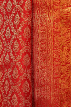 Image of Kanchipattu Brocade Red Saree