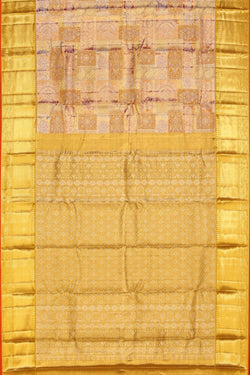 Collection of Kanchipattu Tissue Brocade Gold Pink Saree in a gallery layout