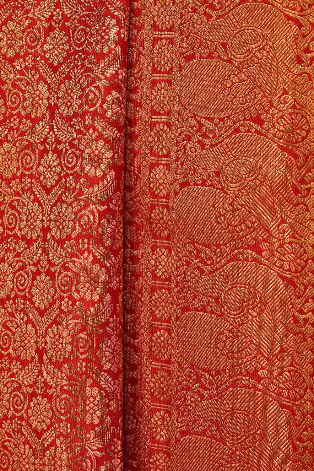 Collection of Kanchipattu Brocade Red Saree in a gallery layout