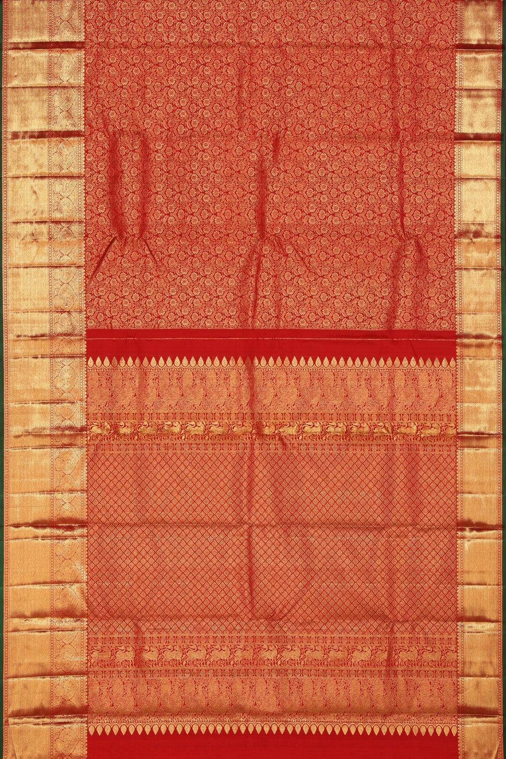 Collection of Kanchipattu Brocade Red Saree in a gallery layout