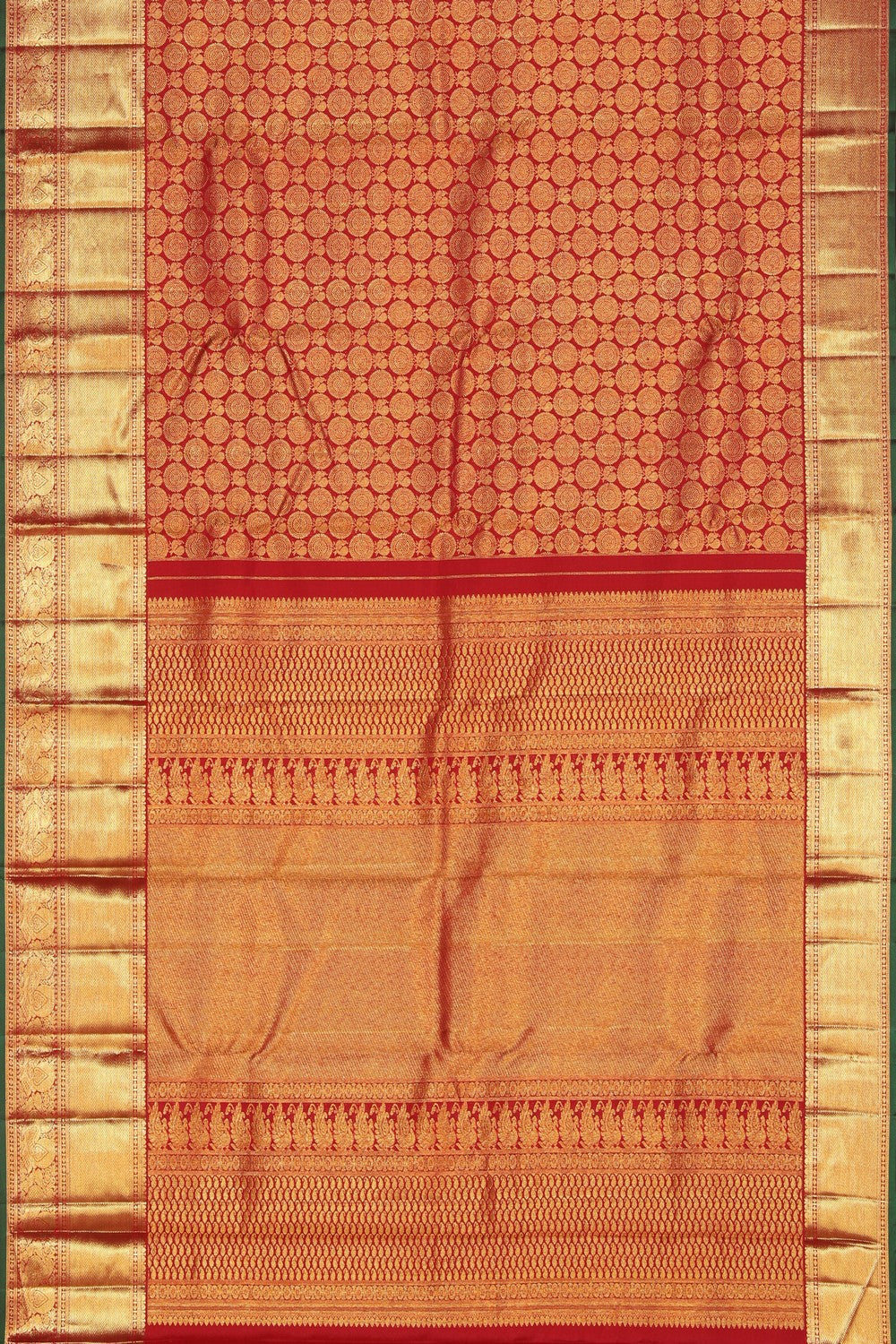 Kanchipattu Brocade Red Saree