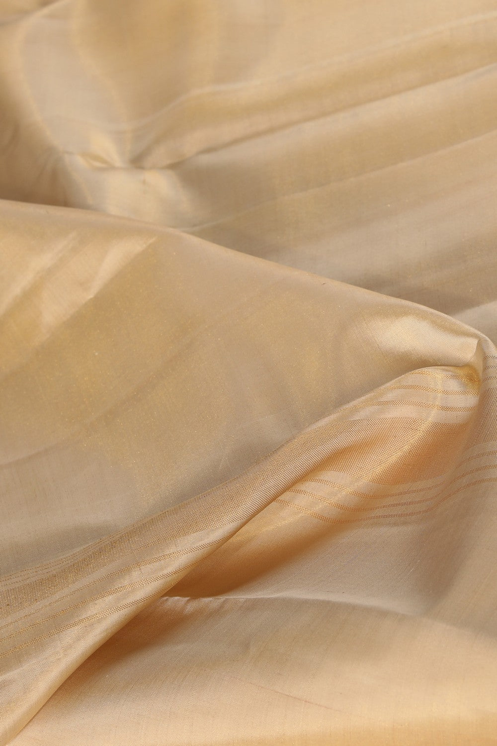 Collection of Kanchi Silk Gold Off-White Dhoti With Kanduva (8 X 4) in a gallery layout