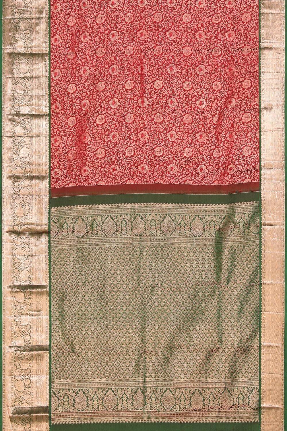 Kanchipattu Brocade Maroon Saree