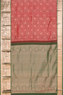 Image of Kanchipattu Brocade Maroon Saree