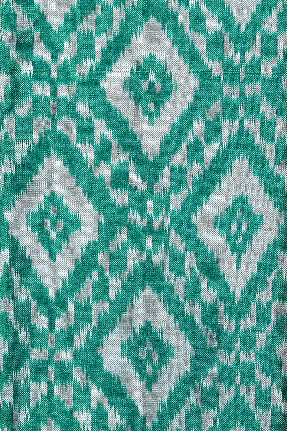 Image of Pochampally Ikat Silk Sea Green Saree