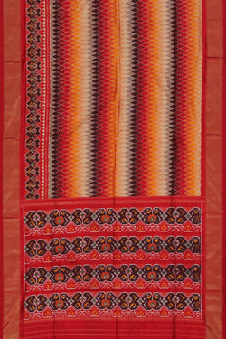 Collection of Pochampally Ikat Silk Multi-Colour Saree in a gallery layout