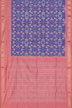 Collection of Pochampally Ikat Silk Purple Saree in a gallery layout