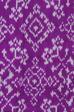 Image of Pochampally Ikat Silk Violet Saree