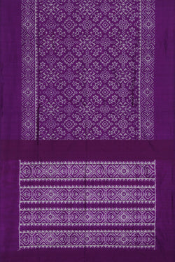 Image of Pochampally Ikat Silk Violet Saree