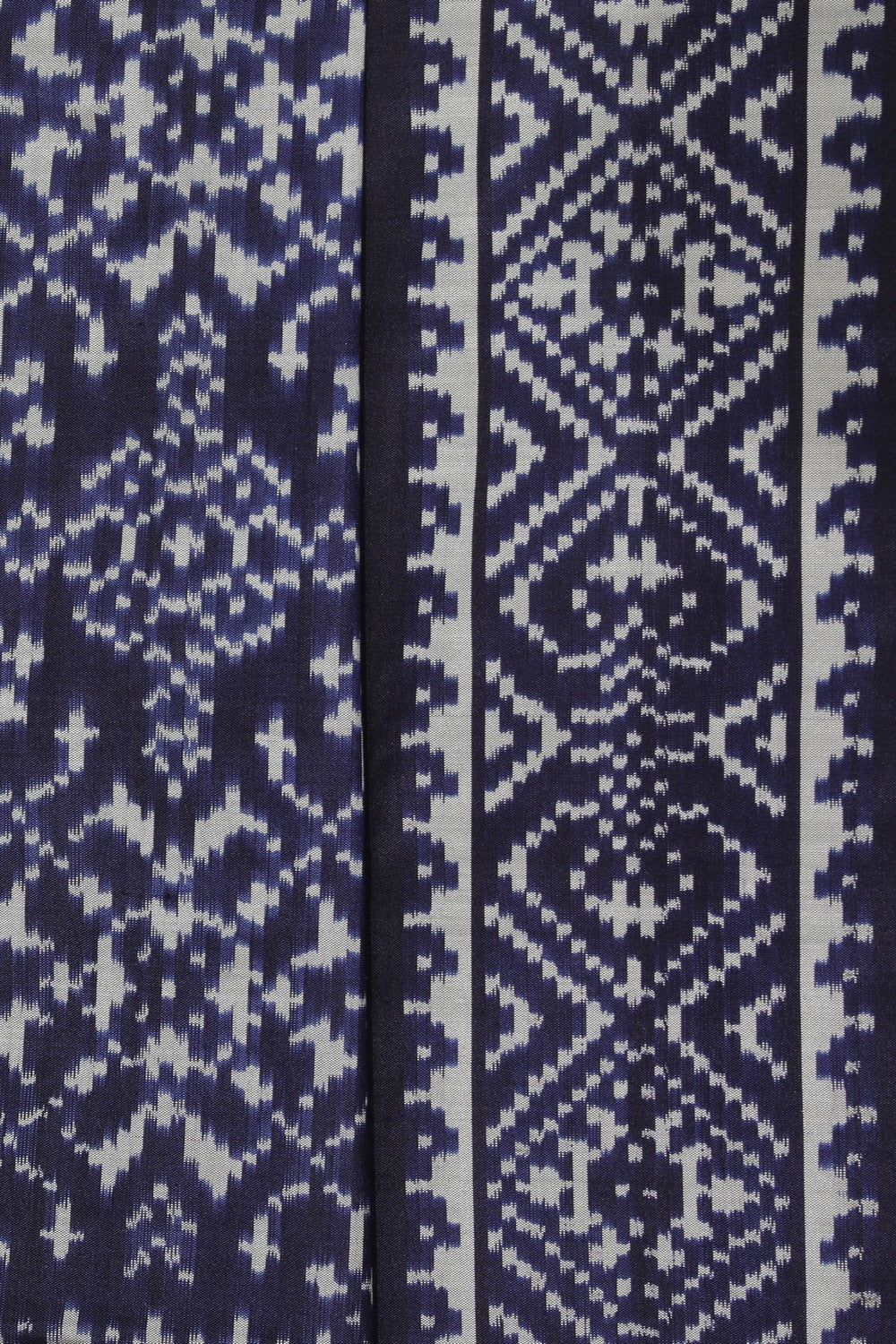 Collection of Pochampally Ikat Silk Navy Blue Saree in a gallery layout