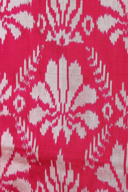 Image of Pochampally Ikat Silk Pink Saree