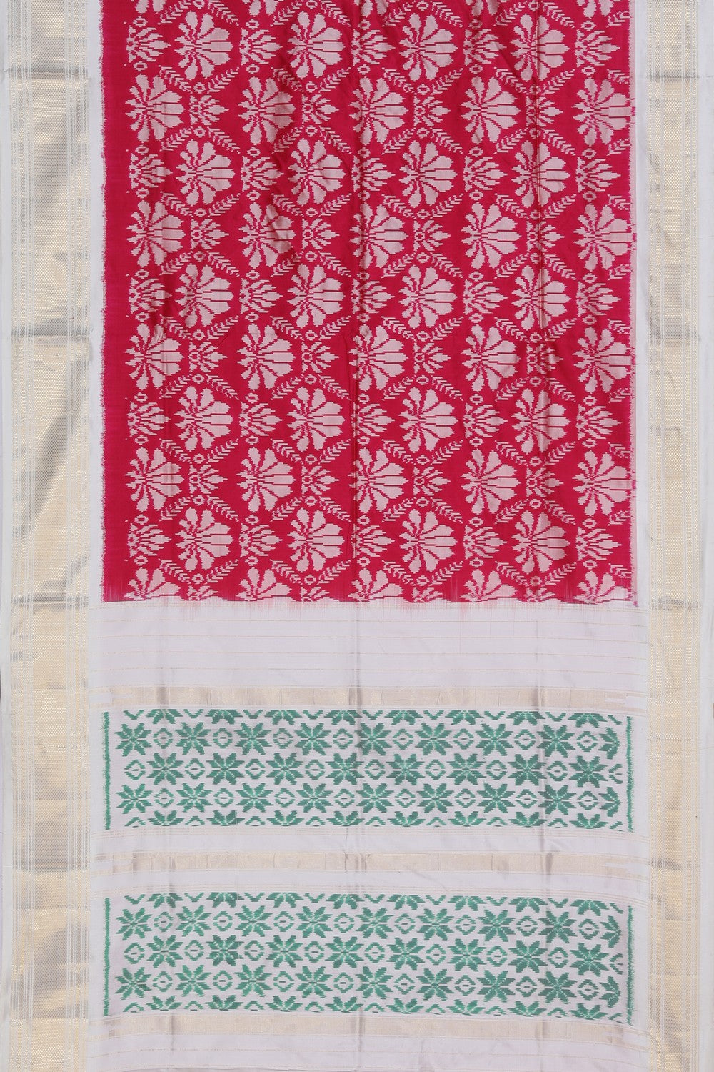 Pochampally Ikat Silk Pink Saree