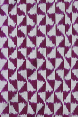 Collection of Pochampally Ikat Silk Purple Saree in a gallery layout