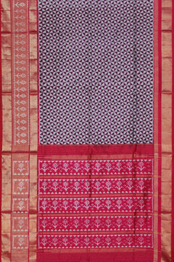 Collection of Pochampally Ikat Silk Purple Saree in a gallery layout