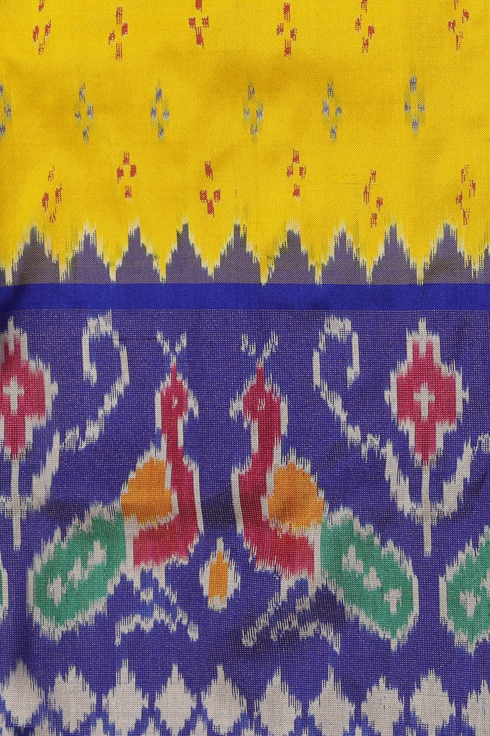 Pochampally-Silk Pavada Unstitched Set