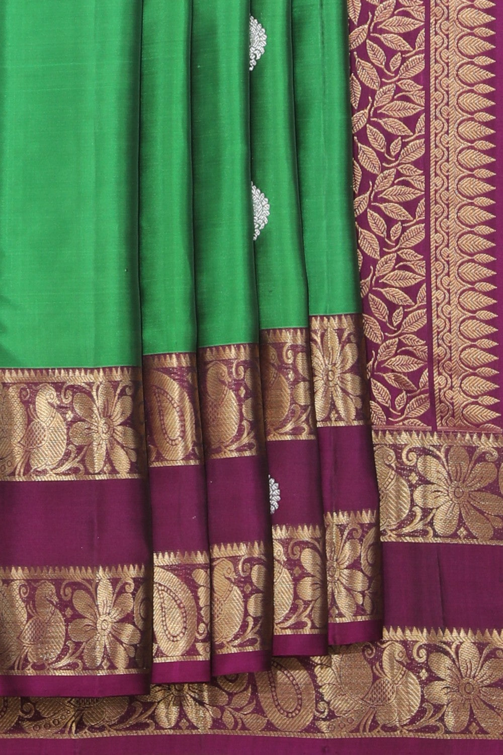 Collection of South Silk Green Saree in a gallery layout