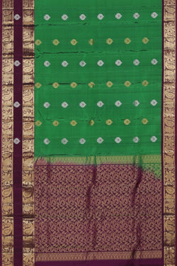 Collection of South Silk Green Saree in a gallery layout