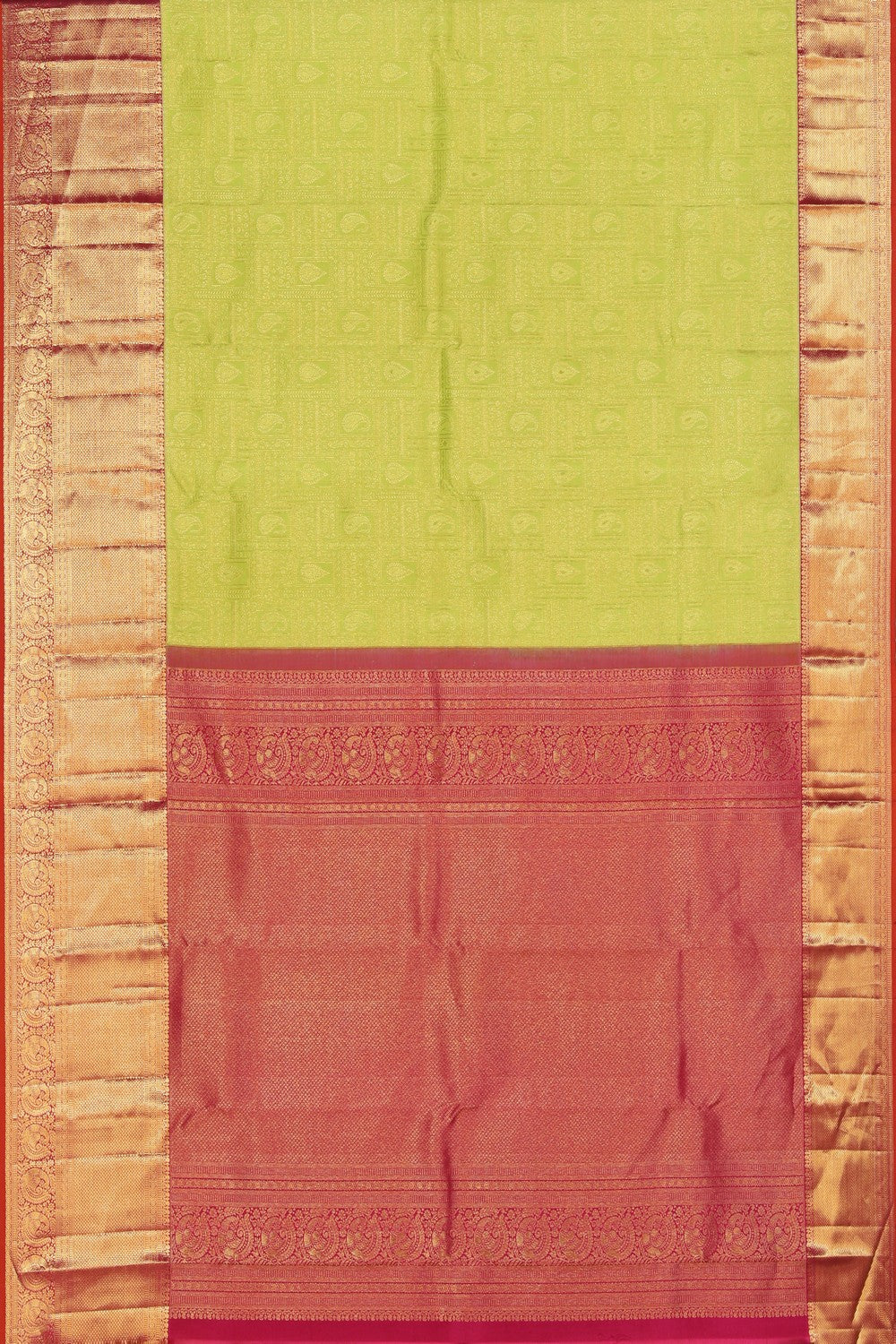 Collection of Kanchipattu Brocade Green Saree in a gallery layout