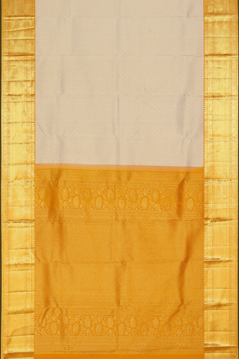 Collection of Kanchipattu Brocade Off-White Saree in a gallery layout