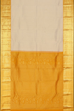 Collection of Kanchipattu Brocade Off-White Saree in a gallery layout