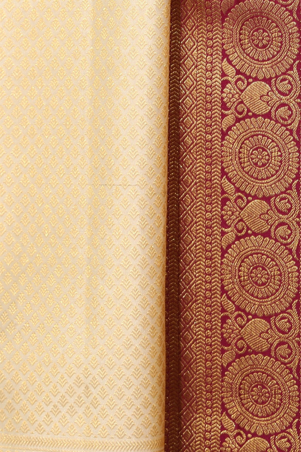 Collection of Kanchipattu Brocade Off-White Saree in a gallery layout