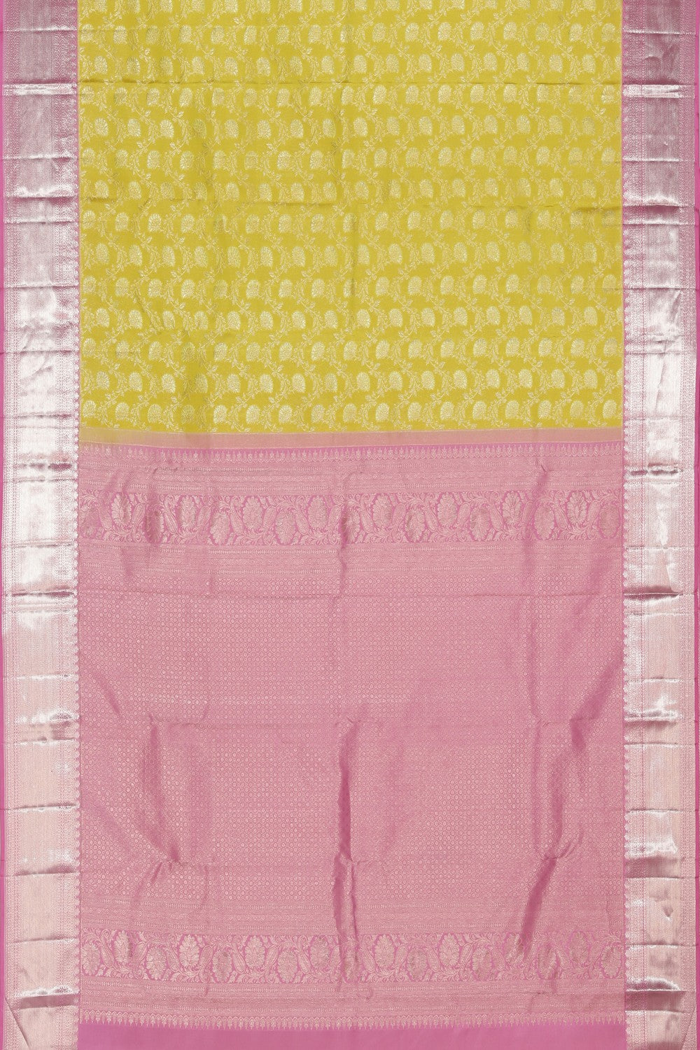 Collection of Kanchipattu Brocade Spring Yellow Saree in a gallery layout