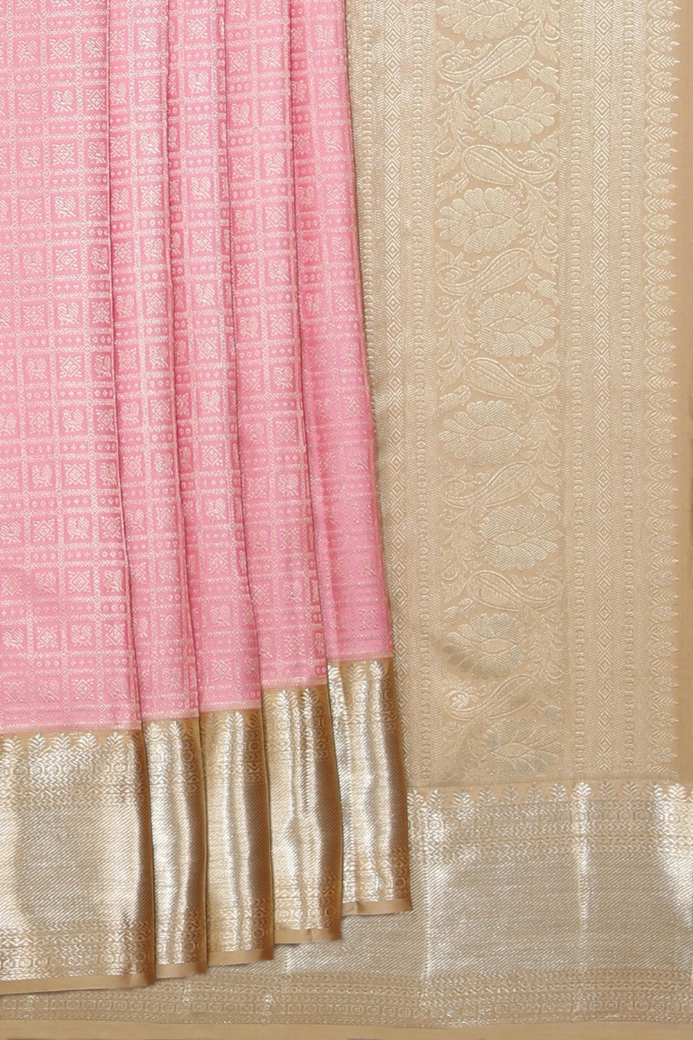 Collection of Kanchipattu Brocade Pink Saree in a gallery layout