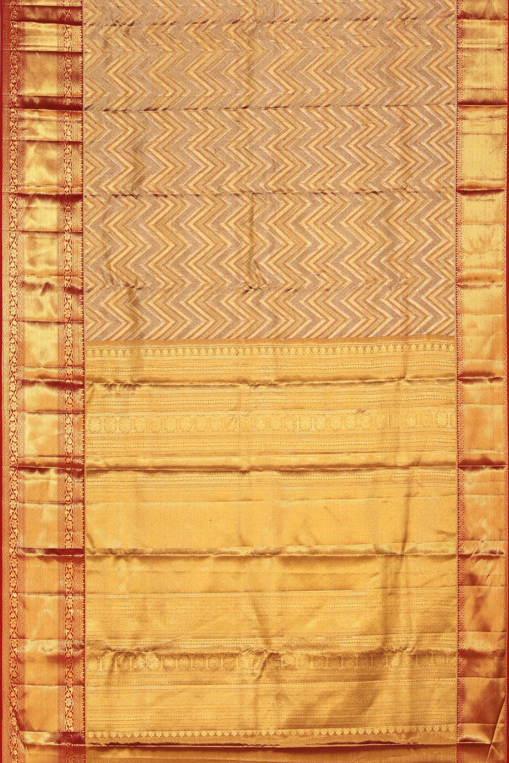 Collection of Kanchipattu Tissue Brocade Gold Saree in a gallery layout