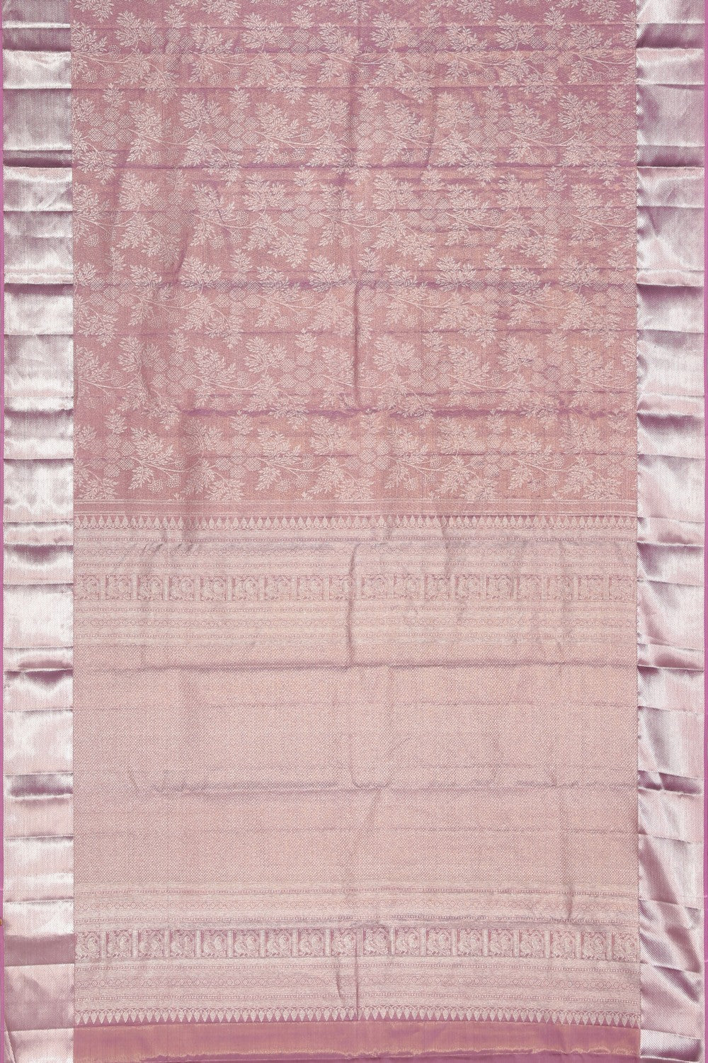 Collection of Kanchipattu Lavender Purple Saree in a gallery layout