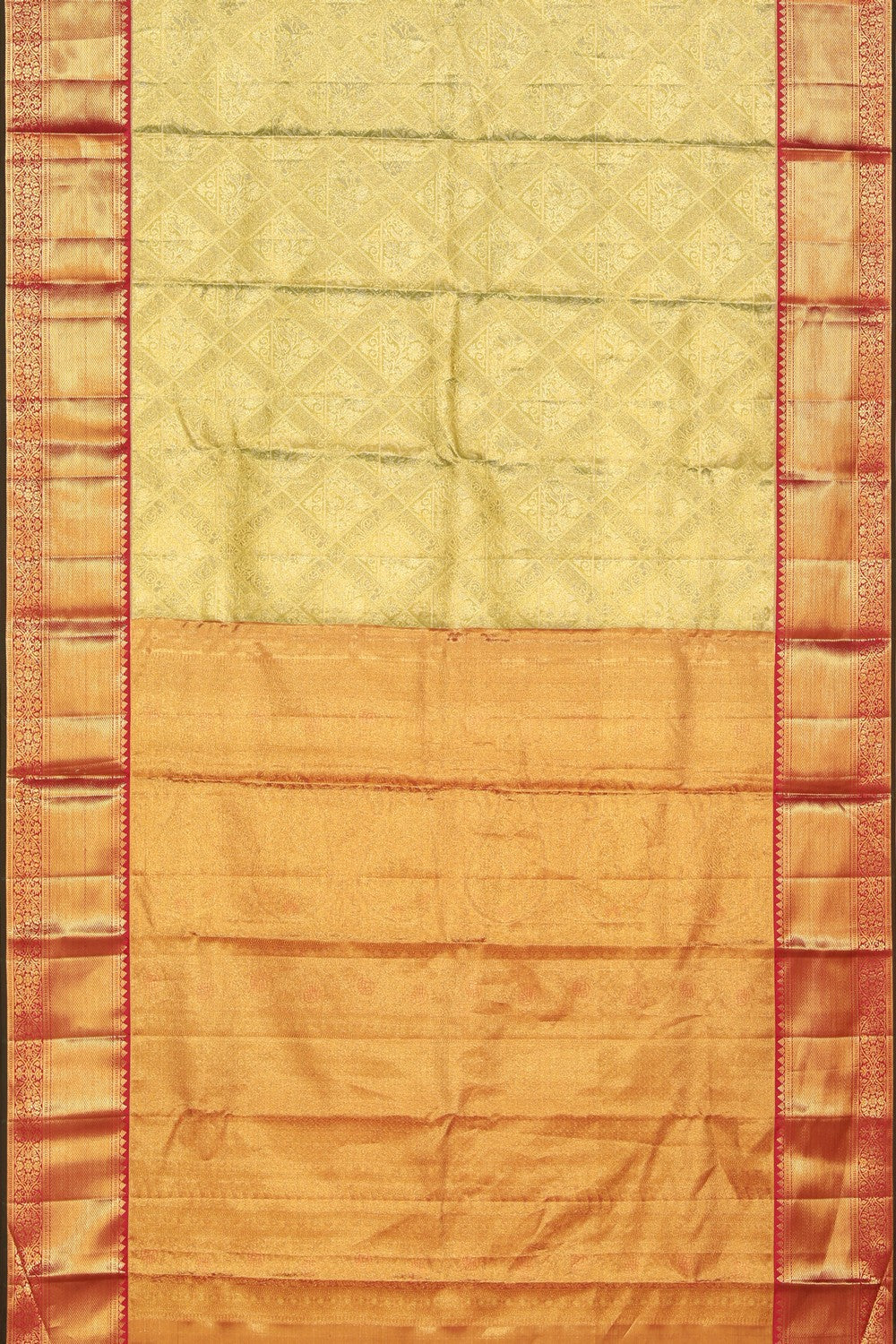 Collection of Kanchipattu Brocade Spring Green Saree in a gallery layout