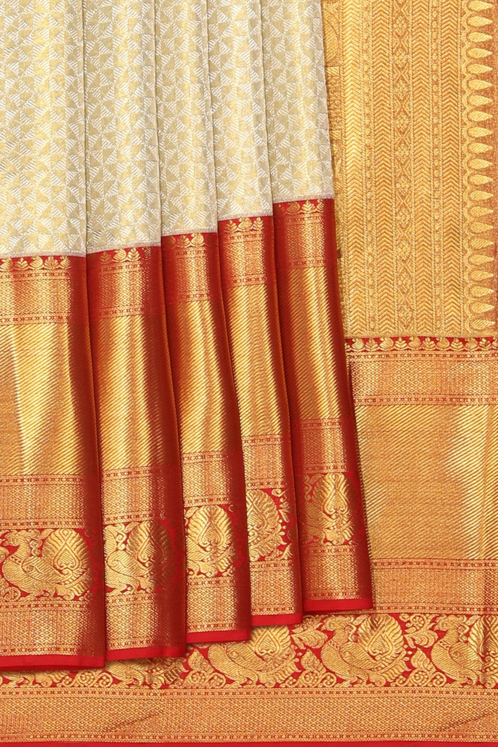 Collection of Kanchipattu Brocade Gold Saree in a gallery layout