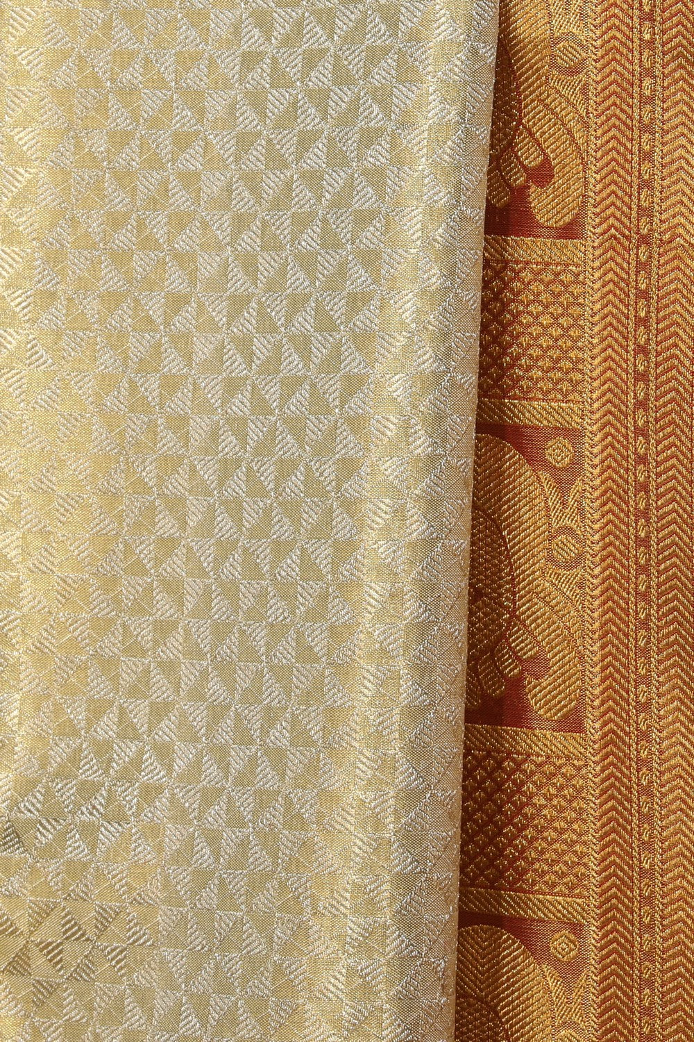 Collection of Kanchipattu Brocade Gold Saree in a gallery layout