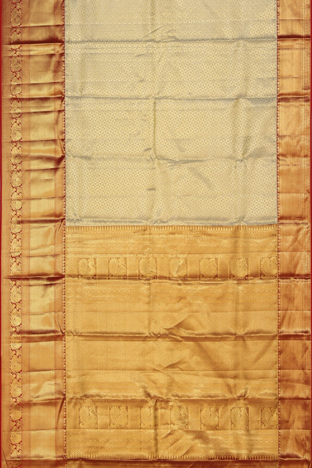 Collection of Kanchipattu Brocade Gold Saree in a gallery layout